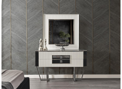 Coffre de luxe Commode Buffet Miroir 2 pièces Buffets Chambre Mobilier Design