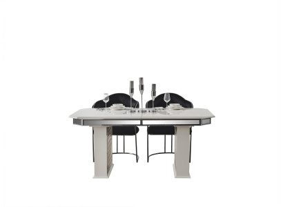 Table à manger beige Design Tables Table de luxe extensible Meubles Salle à manger Meubles