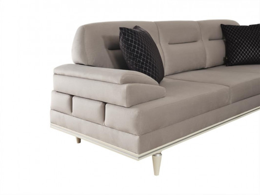 Canapé moderne beige Ensemble de salon Design Tissu Canapé Canapés Canapés 3 places