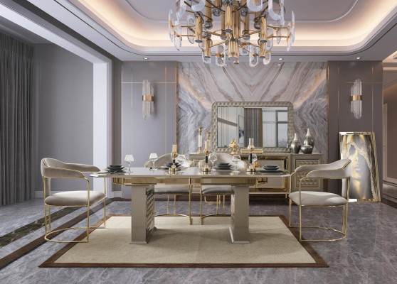 Ensemble complet Table à manger 4x Chaises Salle à manger Ensemble Ess Groupe Table en bois Tables 5 pièces nouveau