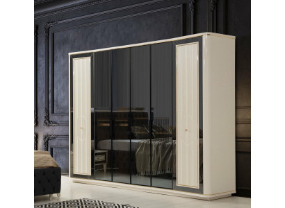 Armoire Armoire Mobilier de design de luxe en bois Chambre à coucher Blanc