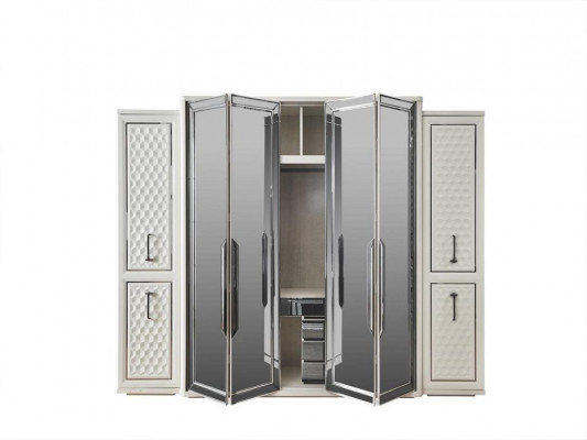 Armoire Armoire Luxueuse Armoires en Bois Design Mobilier Chambre Blanc neuf