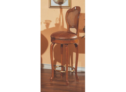 Tabouret de bar Design Tabouret Tabouret de comptoir Chaise de bar en cuir marron Luxueux Revêtement de barres