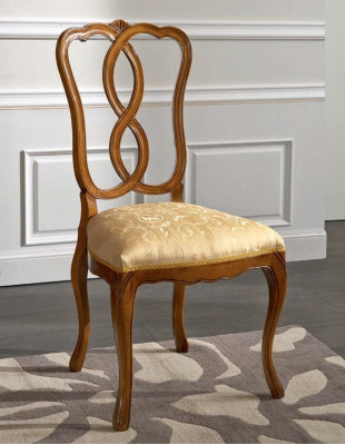 Chaise en bois Meubles italiens Chaise de salle à manger Design luxueux Chaise en bois naturel