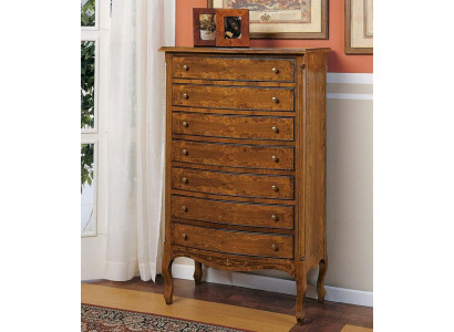 Meuble haut en bois d'armoire à tiroirs de meuble avec tiroirs de commode, en italien.