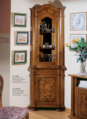 Salle de séjour Mobilier Vitrine Armoire en verre Armoires en bois Armoires vitrées Étagères