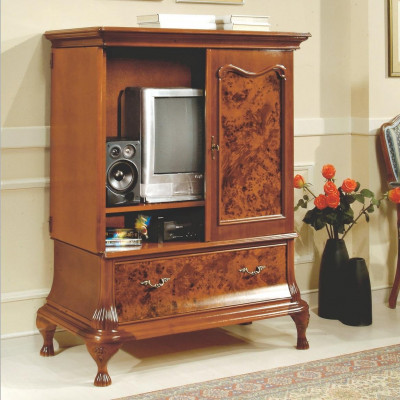 Armoire TV Murale Armoire TV cachée avec portes Buffet en bois