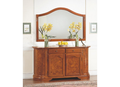 Suite Set 2pcs Commode Miroir Groupe de Bois Commodes Buffet Meuble Armoire