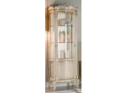 Vitrine Vitrine en verre Mobilier italien blanc Armoires de présentation Salon Armoire