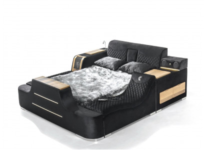Lit double multifonction exquis, meuble de chambre moderne
