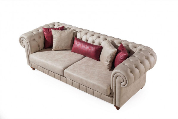 Sofas rembourrés modernes Canapé design Trois places Siège nouveau Canapé design 3 places