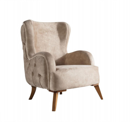 Textile Fauteuil Canapé Canapé Siège Luxe Coloré Détente Beige Chesterfield neuf