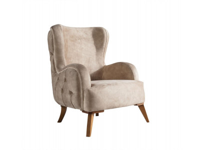 Textile Fauteuil Canapé Canapé Siège Luxe Coloré Détente Beige Chesterfield neuf