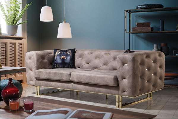 Canapé Chesterfield Coloré Ensemble de canapés 3+3+1 Mobilier en textile