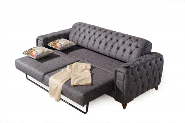 Canapé Chesterfield Ensemble de canapés Ensemble de meubles Rembourrage 3+3+1 Canapés Groupe de sièges