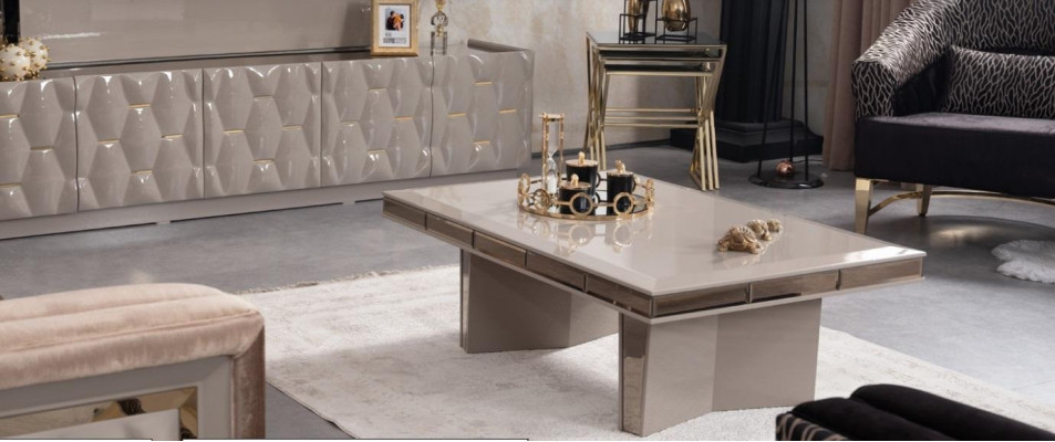 Salle de séjour Design Tables Meubles Table de luxe Table d'appoint en bois Moderne Table basse