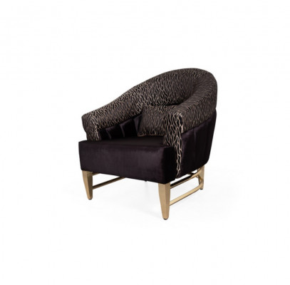 Fauteuil de luxe en tissu design de salon de style italien Lounge Chaise de meubles