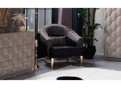 Fauteuil Bibliothèque Fauteuil de lecture Fauteuil à oreilles Tapisserie Meubles de style italien de luxe