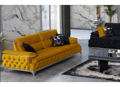 Style moderne italien canapé 3 places paysage vivant canapé textile 3 places nouveau