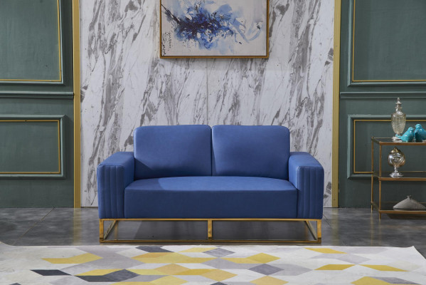Canapé canapé en cuir synthétique design noble 2 places meubles classiques de designer