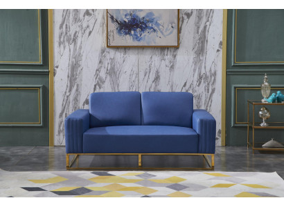 Canapé canapé en cuir synthétique design noble 2 places meubles classiques de designer