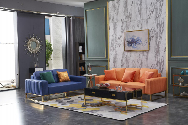 Canapé canapé en cuir synthétique design noble 2 places meubles classiques de designer