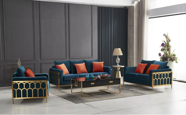 Ensemble de canapé 3+2+1 place Relax Set Design Canapés Rembourrés Canapés en Cuir