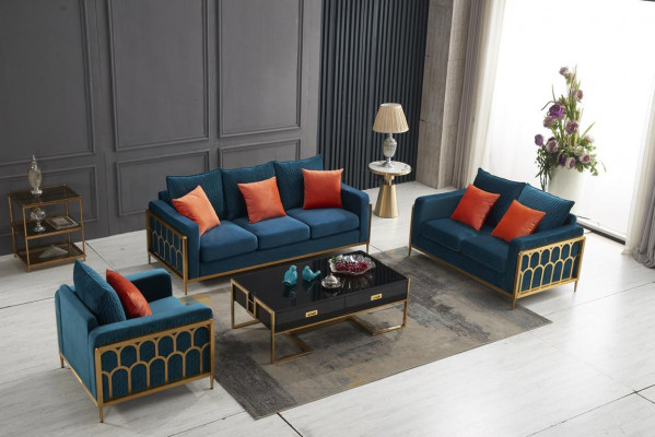 Ensemble de canapé 3+2+1 place Relax Set Design Canapés Rembourrés Canapés en Cuir