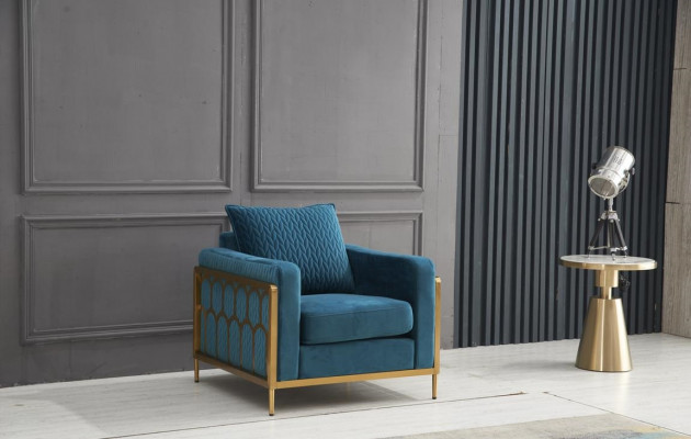 Fauteuil de club Lounge Designer Chaise Lehn Tapisserie Canapé 1 place TV nouveau