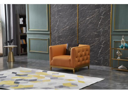 Fauteuil Conception Canapé Canapé Siège Cuir Salon Décoration Club Rembourrage Luxe Oreilles