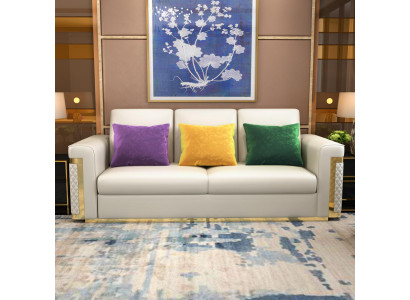 Conception Rembourrage Luxe Siège Canapé Canapé Textile Canapé 3 Places Similicuir trois places!