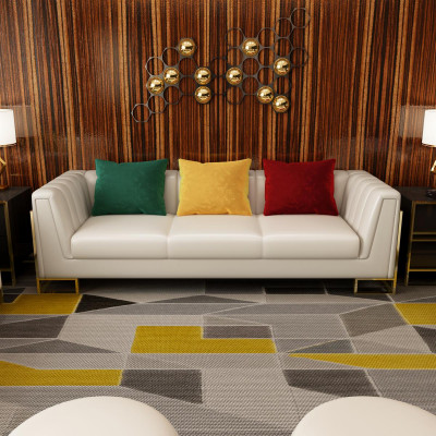 Canapé en cuir Canapé Ensemble de canapés 3+2+1 places Suite de design Canapé moderne