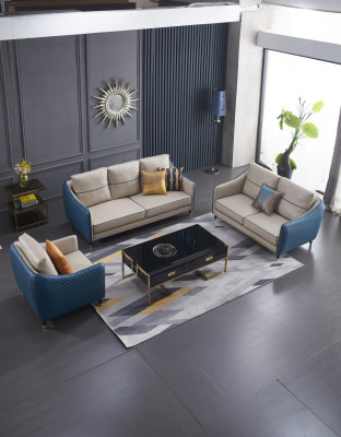 Ensemble de canapé 3+1 places Design Décoratif Canapés Upholstery Canapés Relax en Cuir