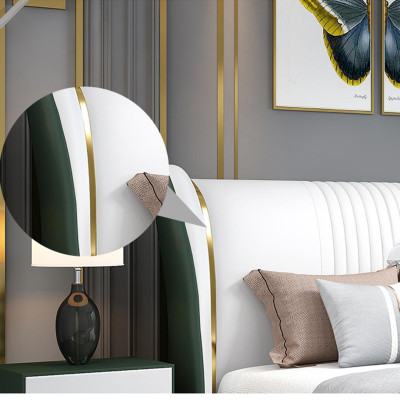 Lits design Lits double rembourré Lits Lit Chambre Textile Lit matrimonial Cuir