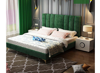 Design de rembourrage de lit de luxe Double hôtel Lits décoratifs Mariage Chambre de sommeil en cuir