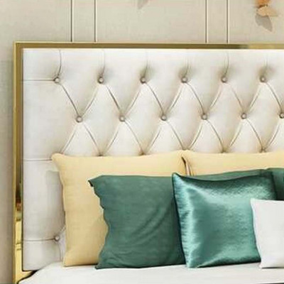 Lit double Chambre Hôtel de luxe Lit de mariage 2x Table de chevet 3pcs. Ensemble de lits