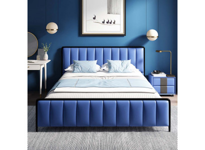 Design Lit double Lit en cuir Lits Lit en cuir Chambre à coucher Rembourrage Mariage 180x200