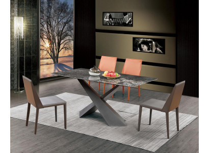 Table en colonne de luxe tables de salle à manger groupe 5 pièces. Ensemble suite Fauteuil