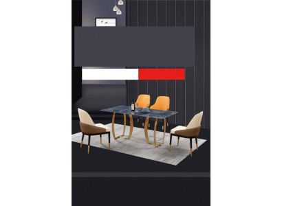 Salle à manger ensemble table à manger 4x chaise suite table groupe 5 pièces. Ensemble complet