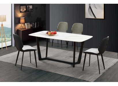 Table de colonne Luxe Tables Salle à manger Mobilier Complet e Suite 5 pièces.