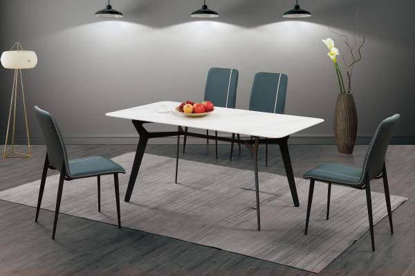 Table de luxe Tables Salle à manger Mobilier Complet et Suite 5 pcs. Ensemble Groupe