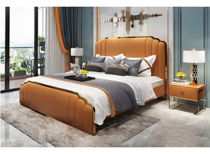 Literie de lit de luxe de conception de rembourrage de lit double de l'hôtel Mariage Chambre de sommeil 180x200cm