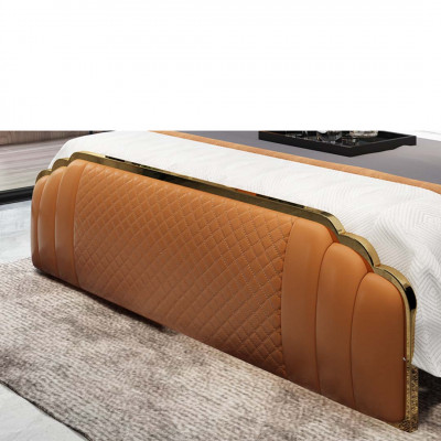 Literie de lit de luxe de conception de rembourrage de lit double de l'hôtel Mariage Chambre de sommeil 180x200cm