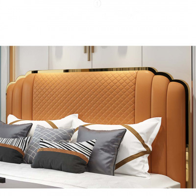 Literie de lit de luxe de conception de rembourrage de lit double de l'hôtel Mariage Chambre de sommeil 180x200cm