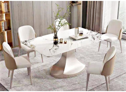 Salle à manger Colonnes Tables Meubles italiens Table de salle à manger Table de restaurant Nouveau luxe