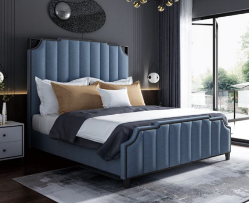 Chambre de luxe Lit double Lit 150/180x200cm Cuir Métal neuf Hôtel