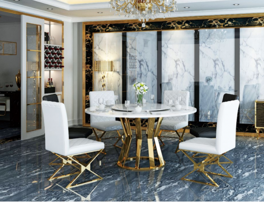 Table ronde 130cm en métal Décoration de conférence ronde Tables modernes