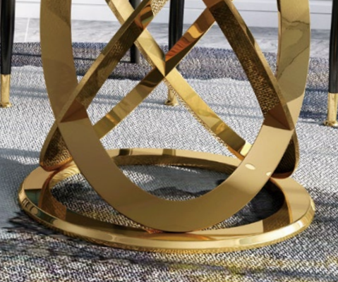 Tables basses de salon de haute qualité - Table ronde en acier inoxydable design