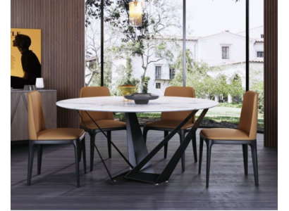 Table ronde de luxe, tables à manger design de 130 cm, tables rondes de conférence.