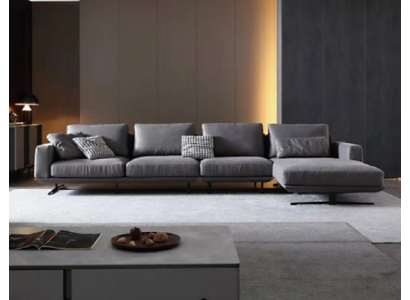 Sofa en cuir design Canapé d'angle Rembourrage Canapé d'angle Siège Décoration d'angle Suite en forme de L